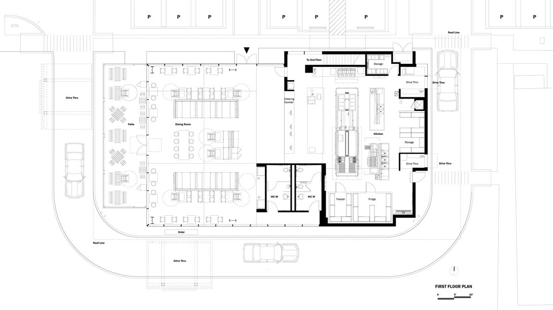 Andys Restaurant Ground Floor Plan - Patio - Dining Room - Kitchen