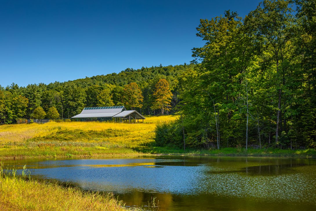 The Pavilion as seen from the property lake. Residential Recreation Pavilion, NY