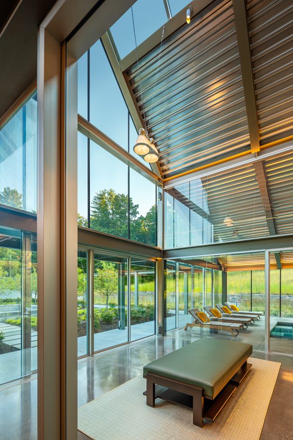 Main entry. Residential Recreation Pavilion, NY